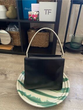 Vintage Prada Vitello Calfskin Silver Handle Bag
